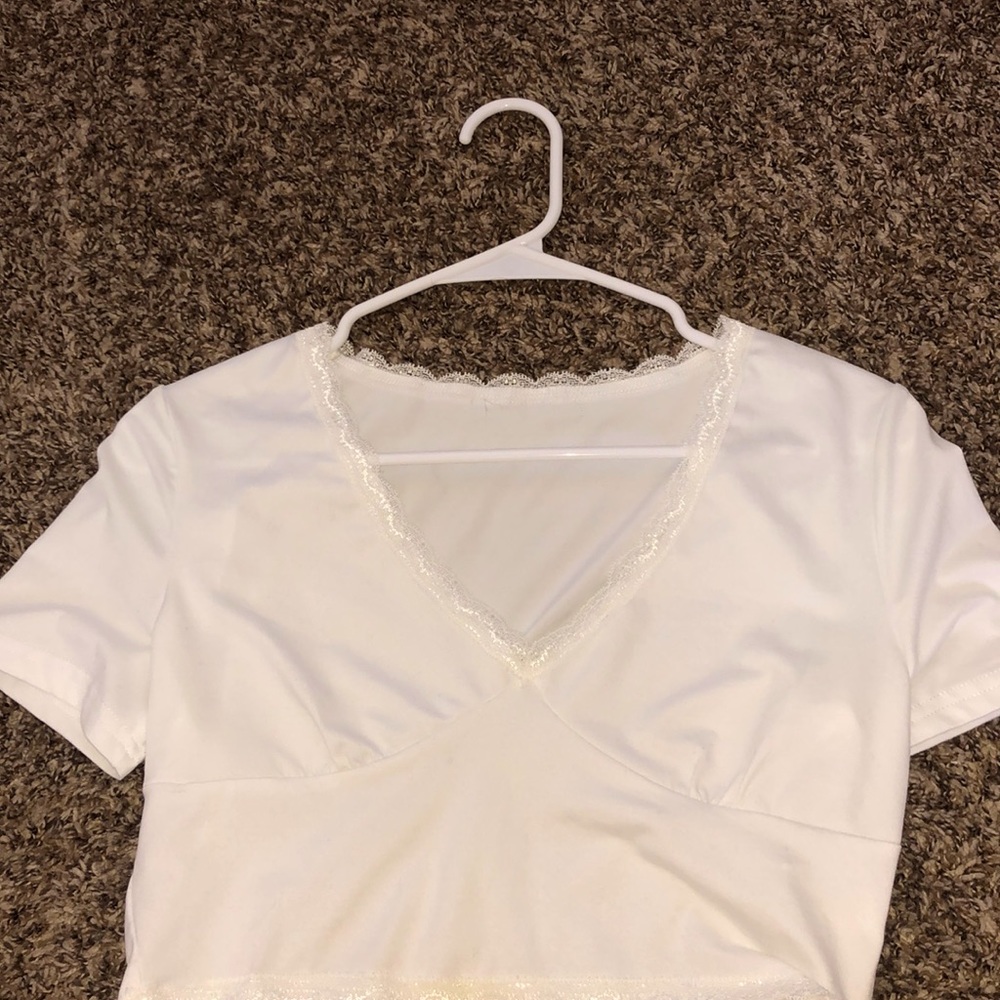 White crop top